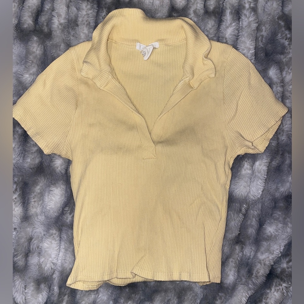 Full Tilt Fitted Cropped Collard shirt
